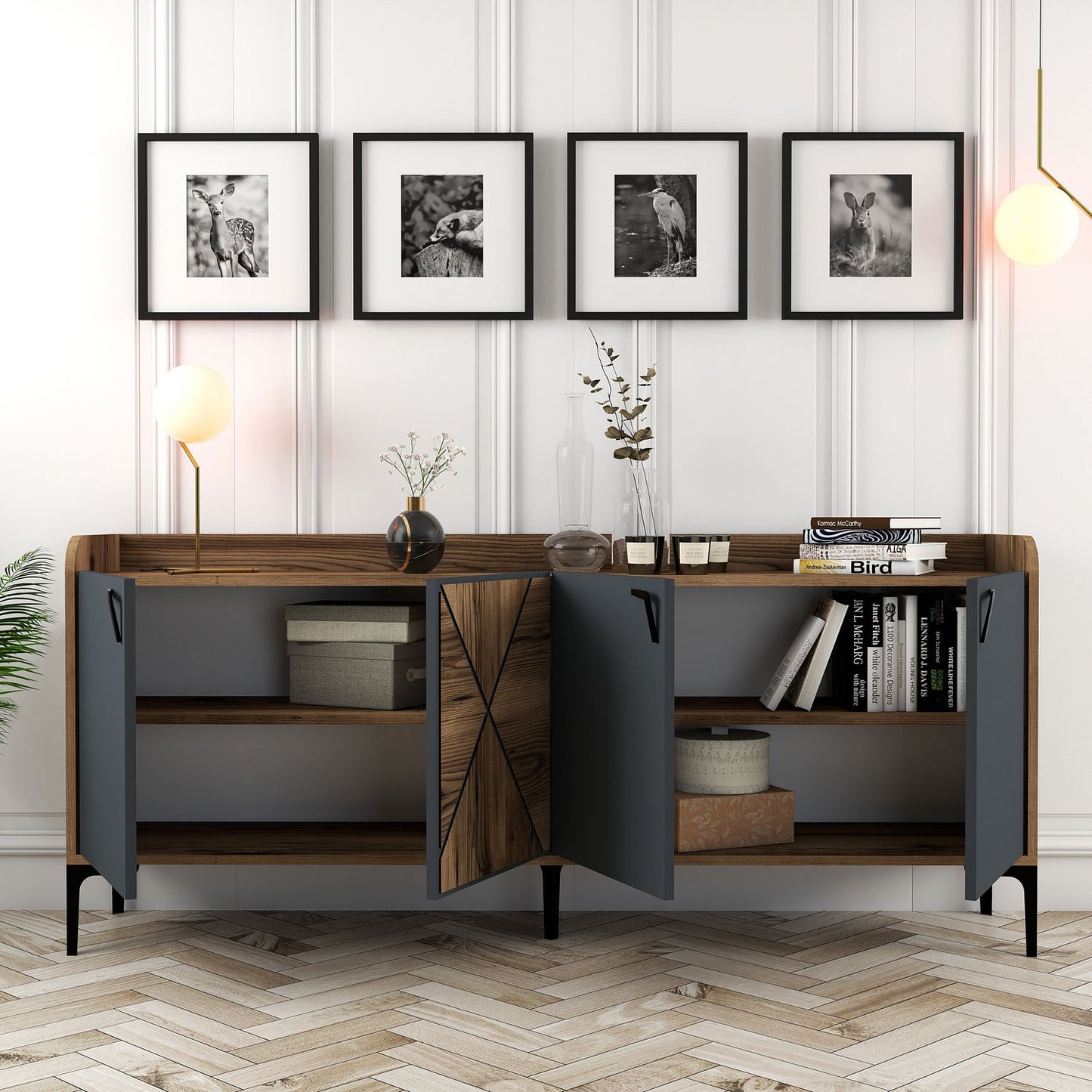 Komoda VENEDIK WALNUT, Venedik - Walnut, Anthracite