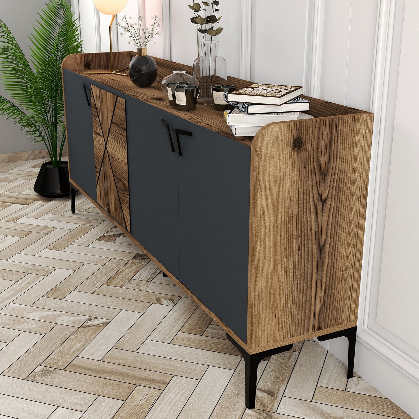 Komoda VENEDIK WALNUT, Venedik - Walnut, Anthracite