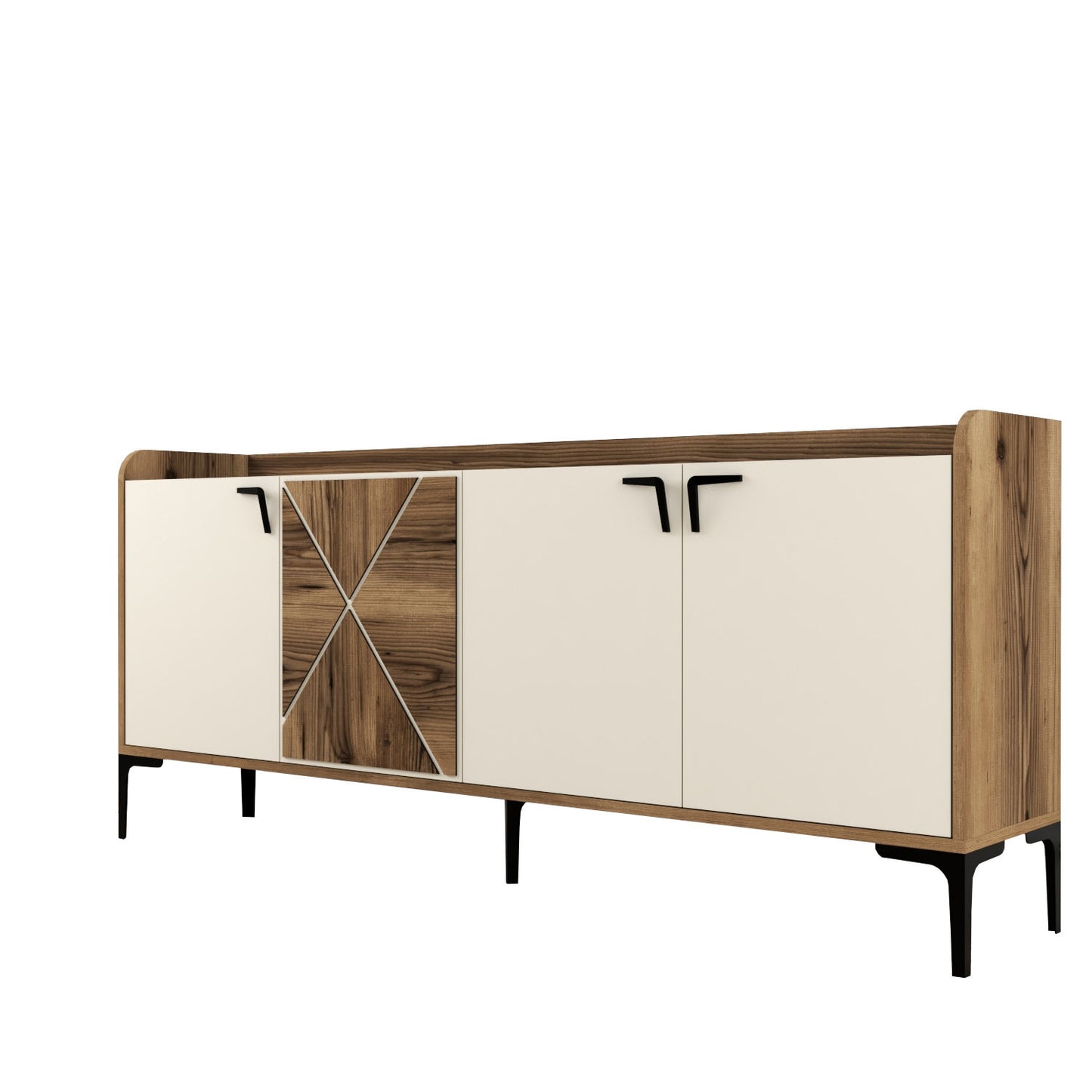 Komoda, Venedik - Walnut, Cream