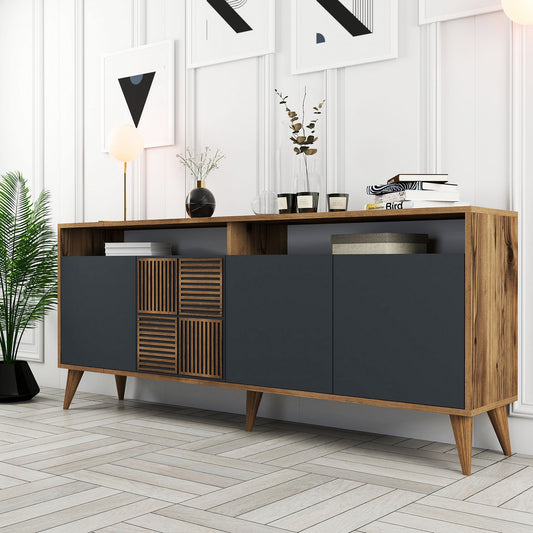 Komoda, Milan - Walnut, Anthracite