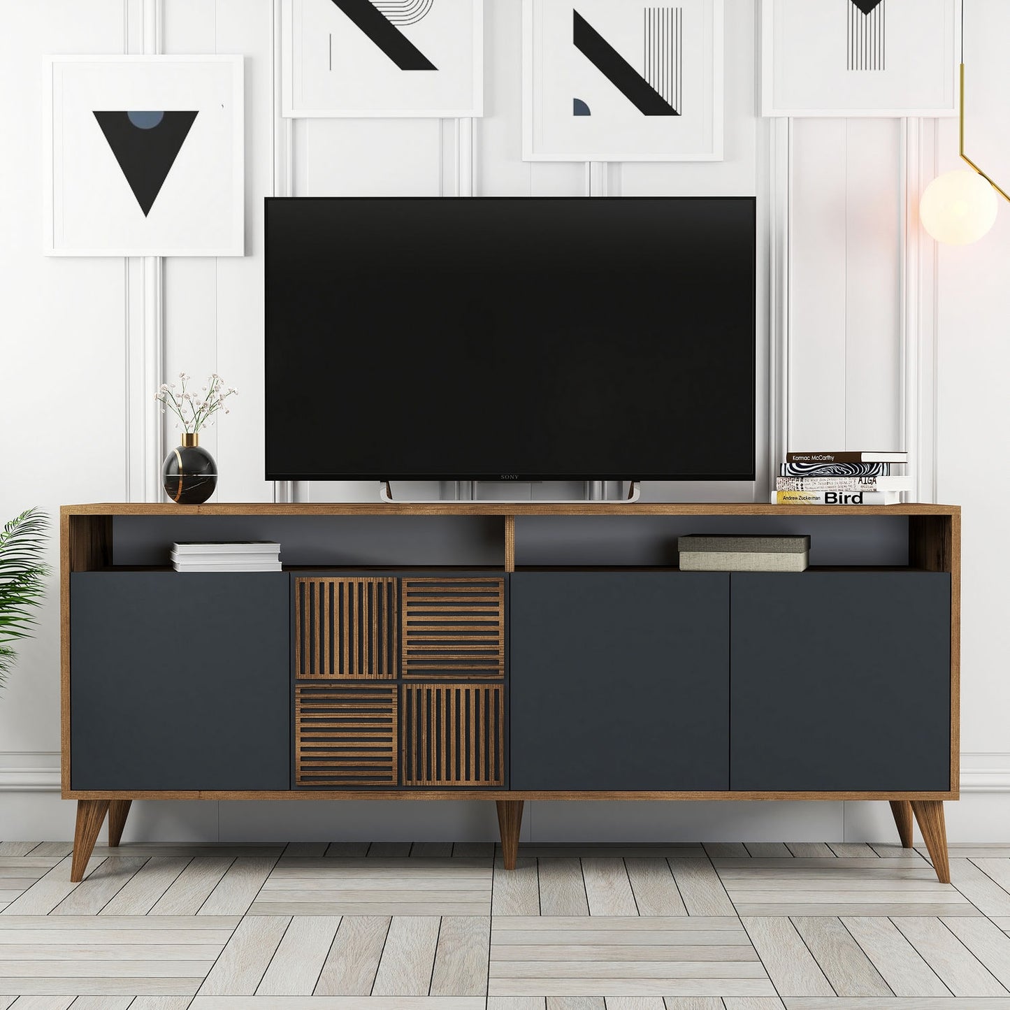 Komoda, Milan - Walnut, Anthracite