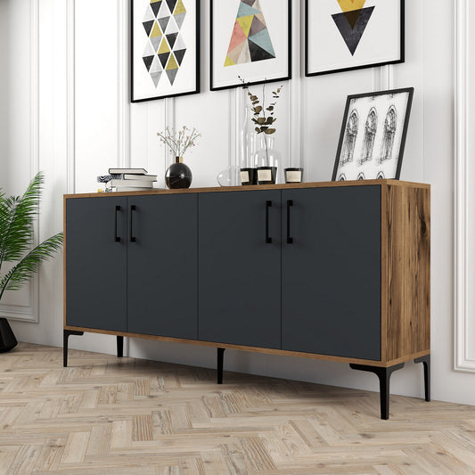Komoda, Kiev 160 - Walnut, Anthracite