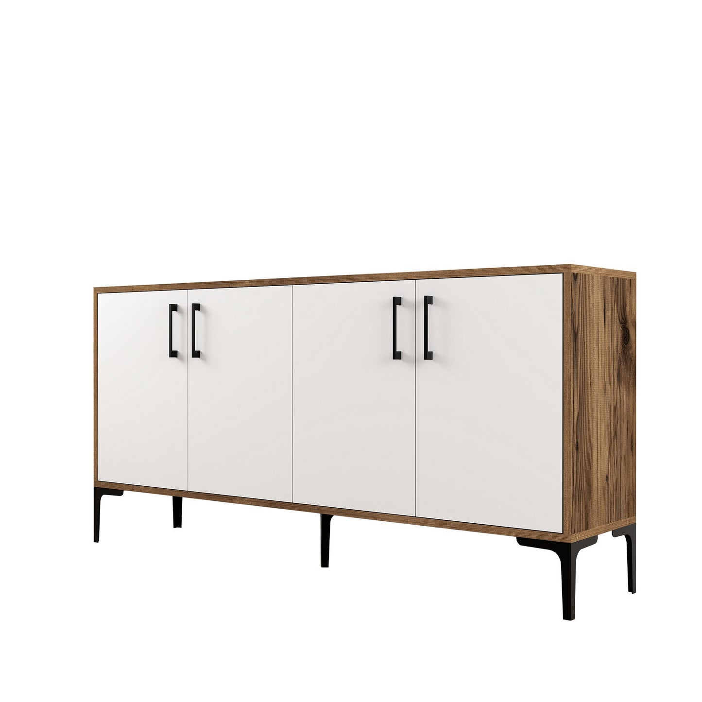 Komoda, Kiev 160 - Walnut, White