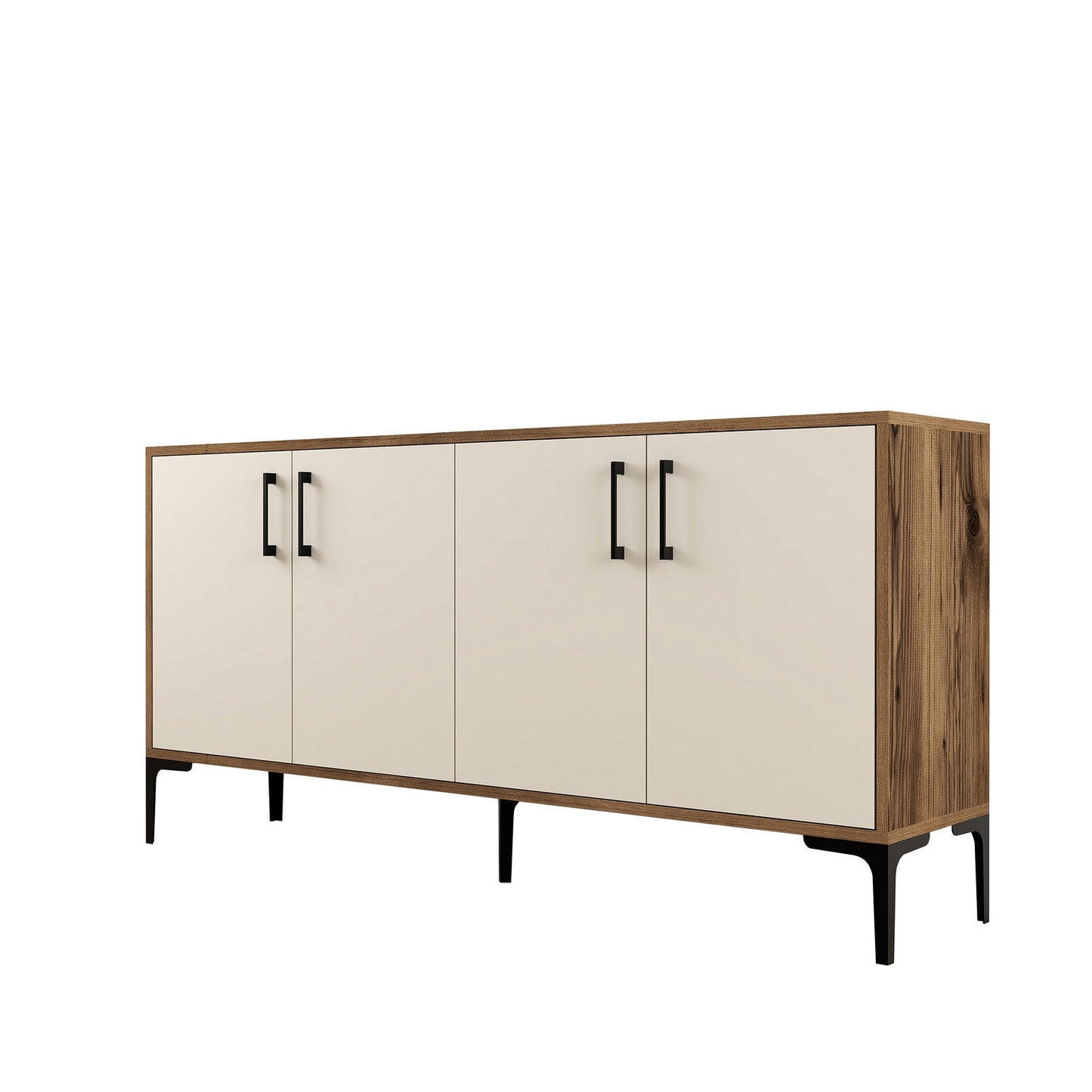 Komoda, Kiev 160 - Walnut, Cream
