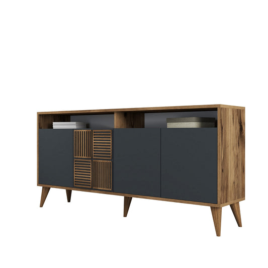 Konzola, Milan 160 - Walnut, Anthracite