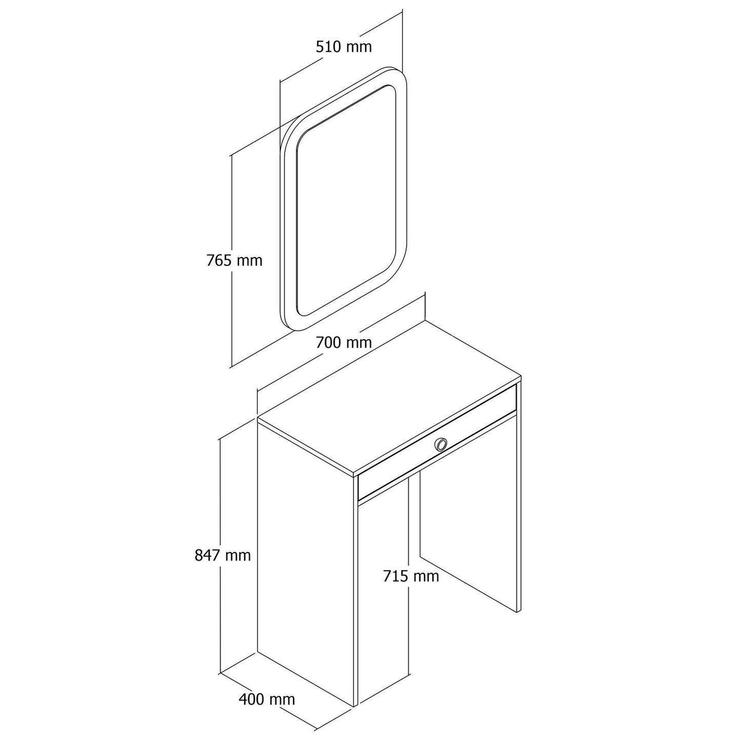 Stol, Lizbon Mirror - White