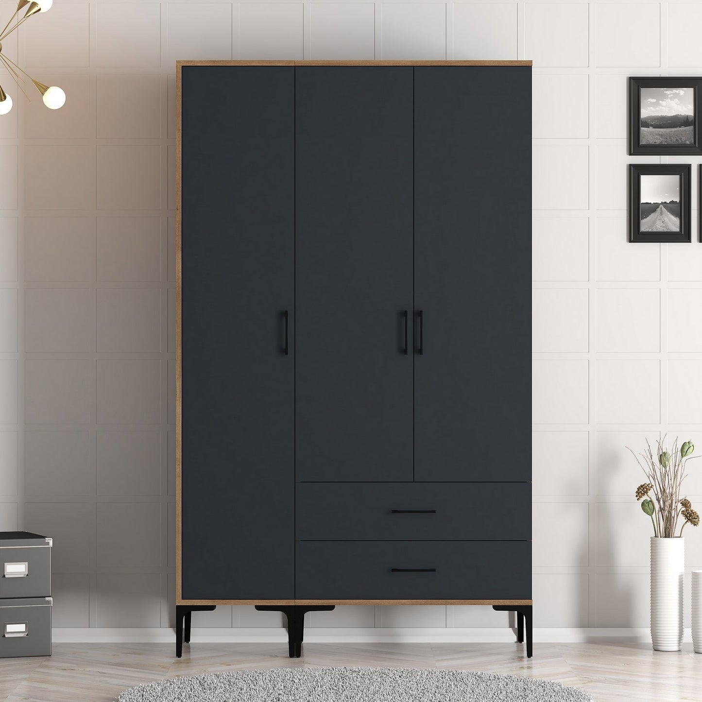 Ormar, Kumsal ST - Walnut, Anthracite