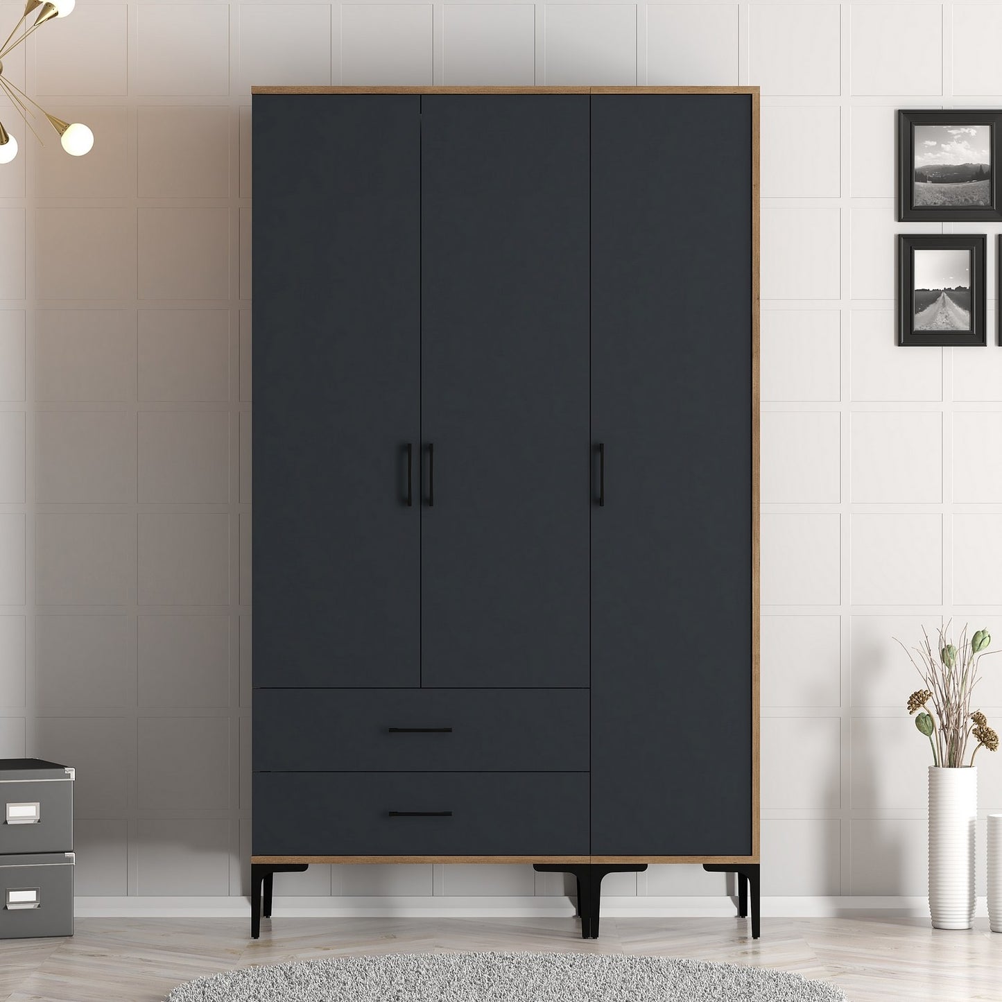Ormar, Kumsal ST - Walnut, Anthracite