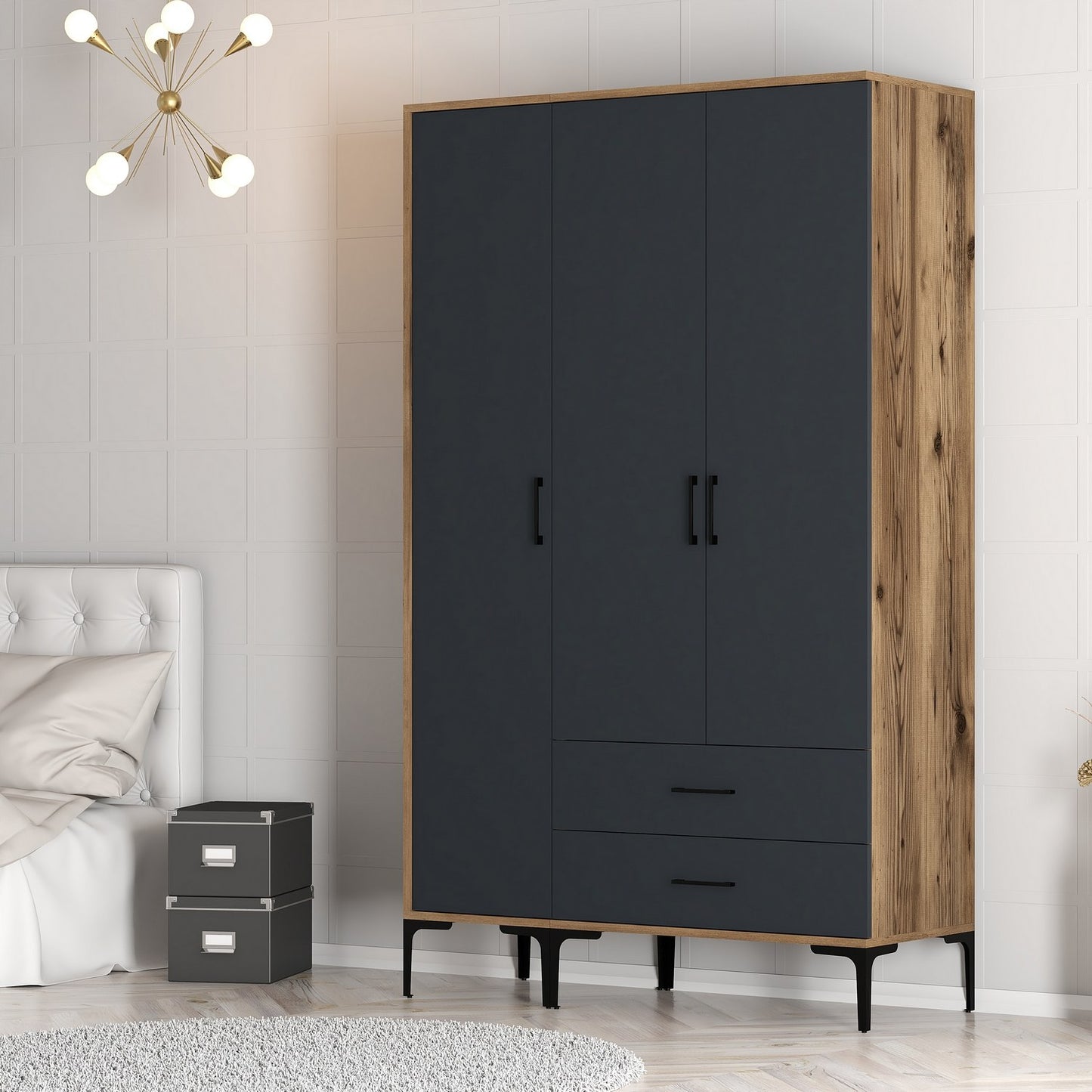 Ormar, Kumsal ST - Walnut, Anthracite