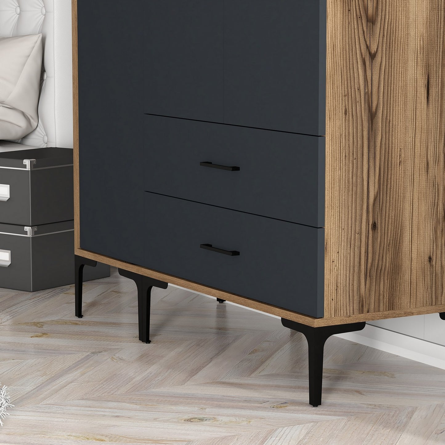 Ormar, Kumsal ST - Walnut, Anthracite