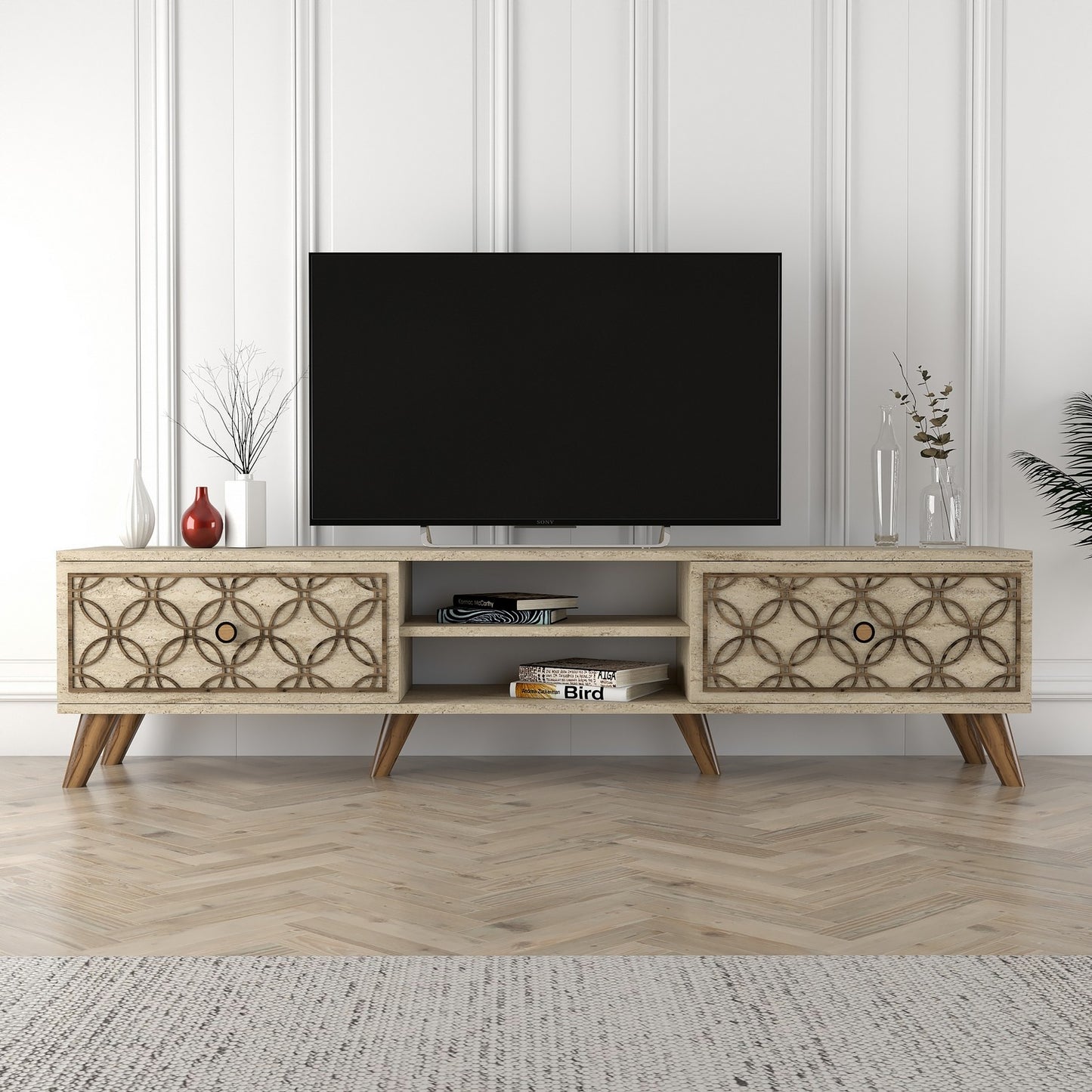 TV stalak CLASS, boja Travertine