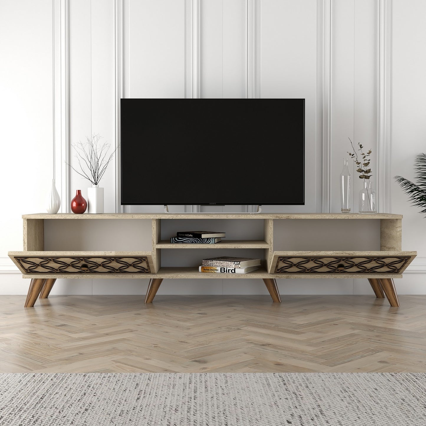 TV stalak CLASS, boja Travertine