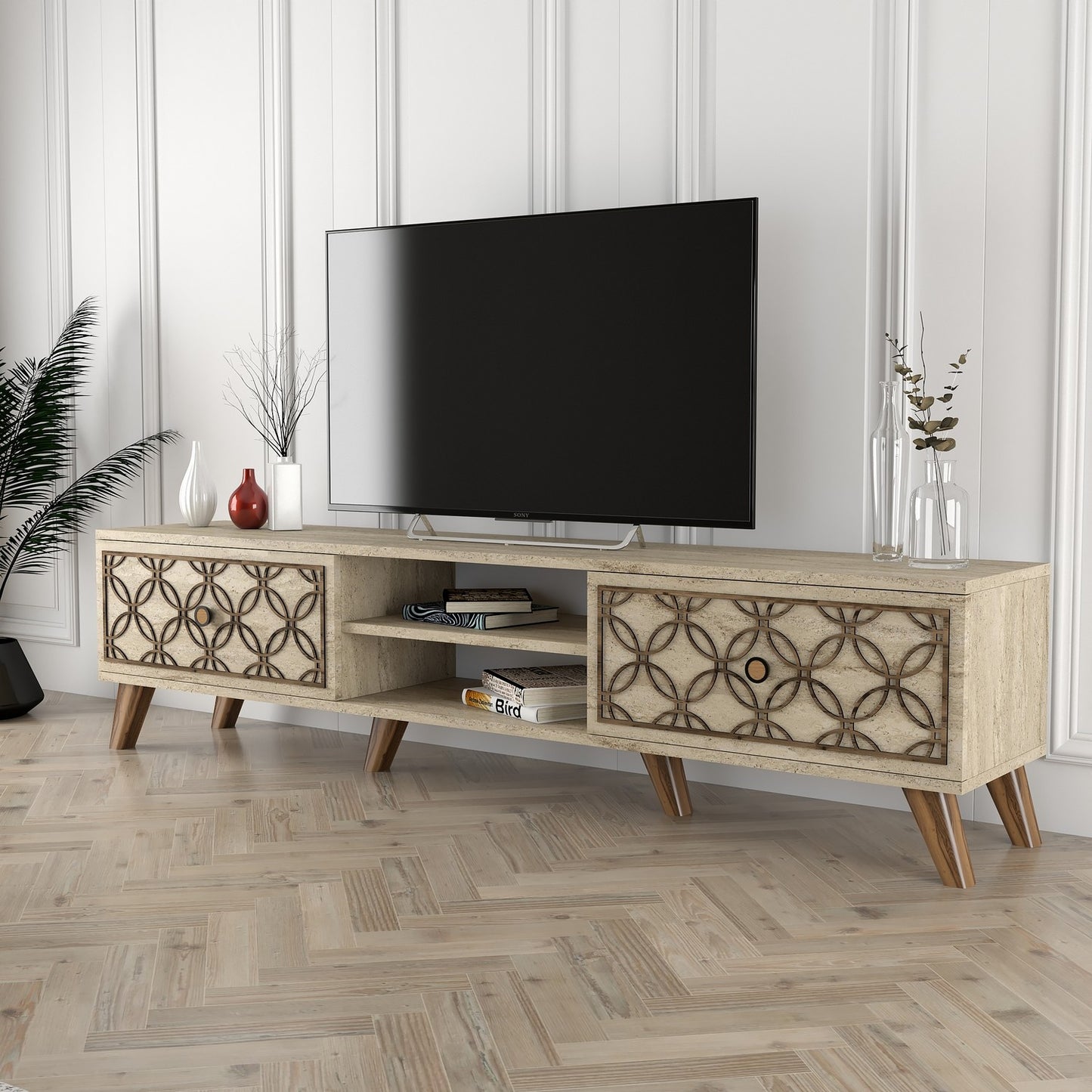 TV stalak CLASS, boja Travertine