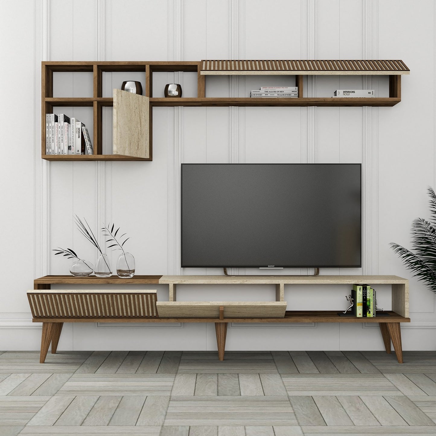 TV jedinica MILAN, boja oraha, boja Travertine