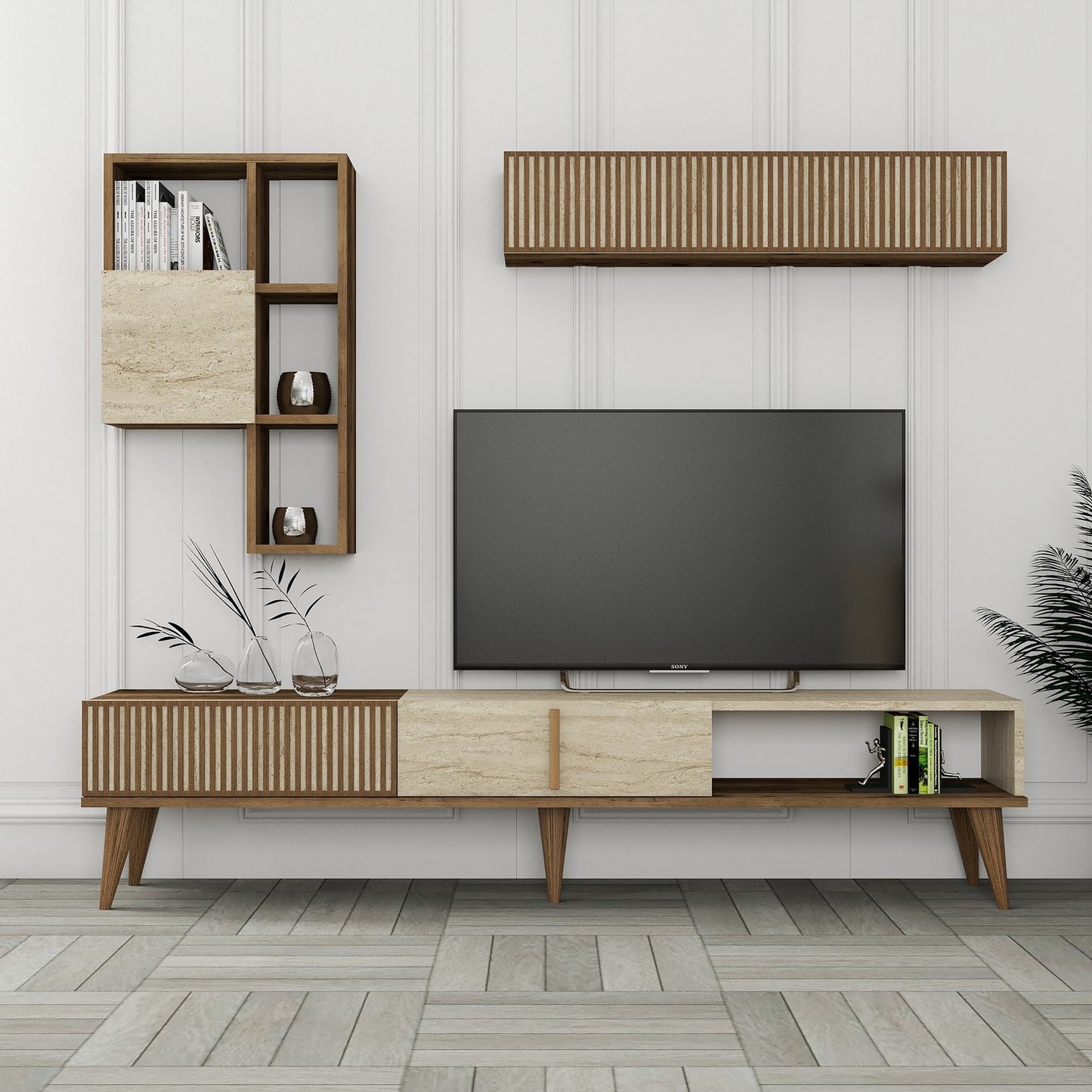 TV jedinica MILAN, boja oraha, boja Travertine