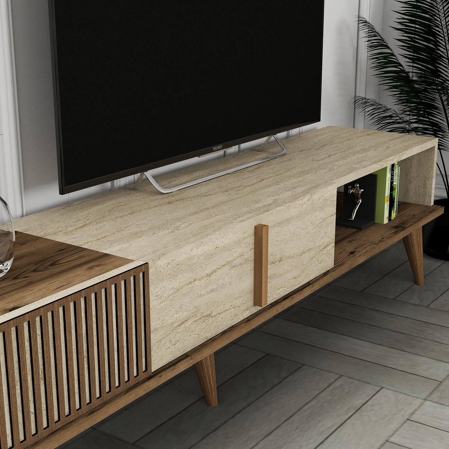 TV jedinica MILAN, boja oraha, boja Travertine