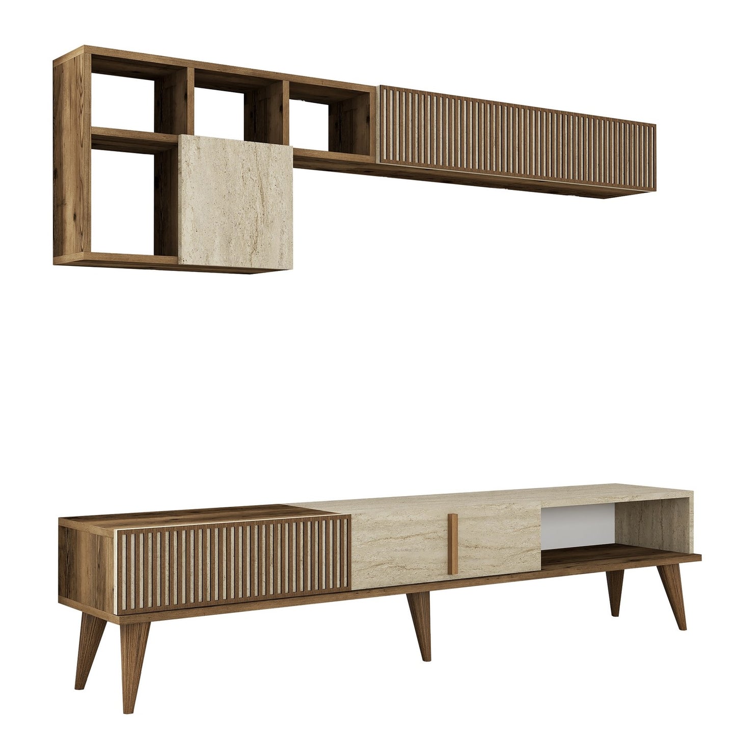 TV jedinica MILAN, boja oraha, boja Travertine