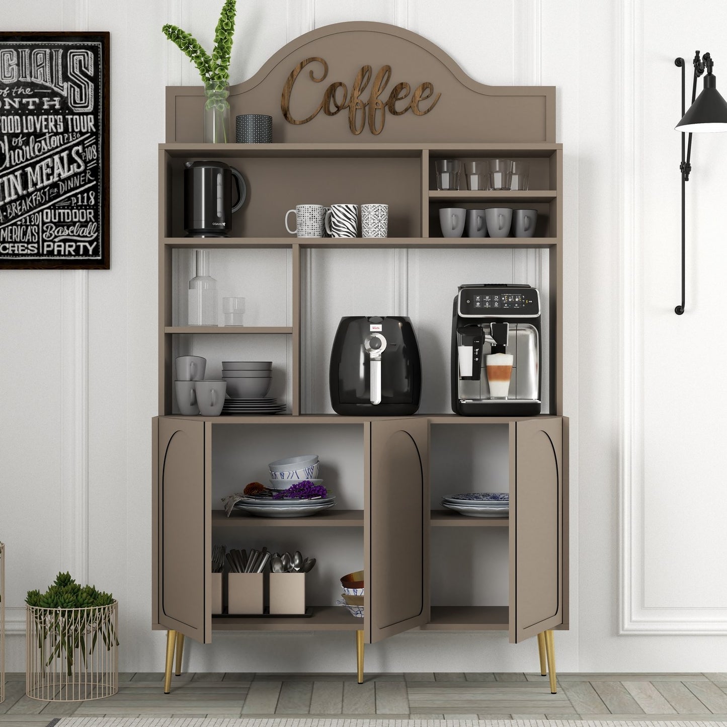 Ormarić za kavu 758, Atlas, Zlatni