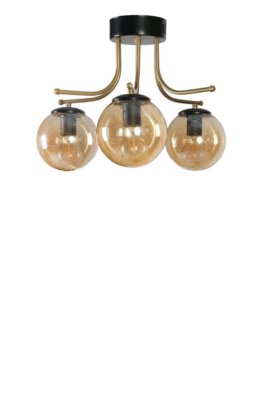 Luster MALAKAI, Amber, crna boja