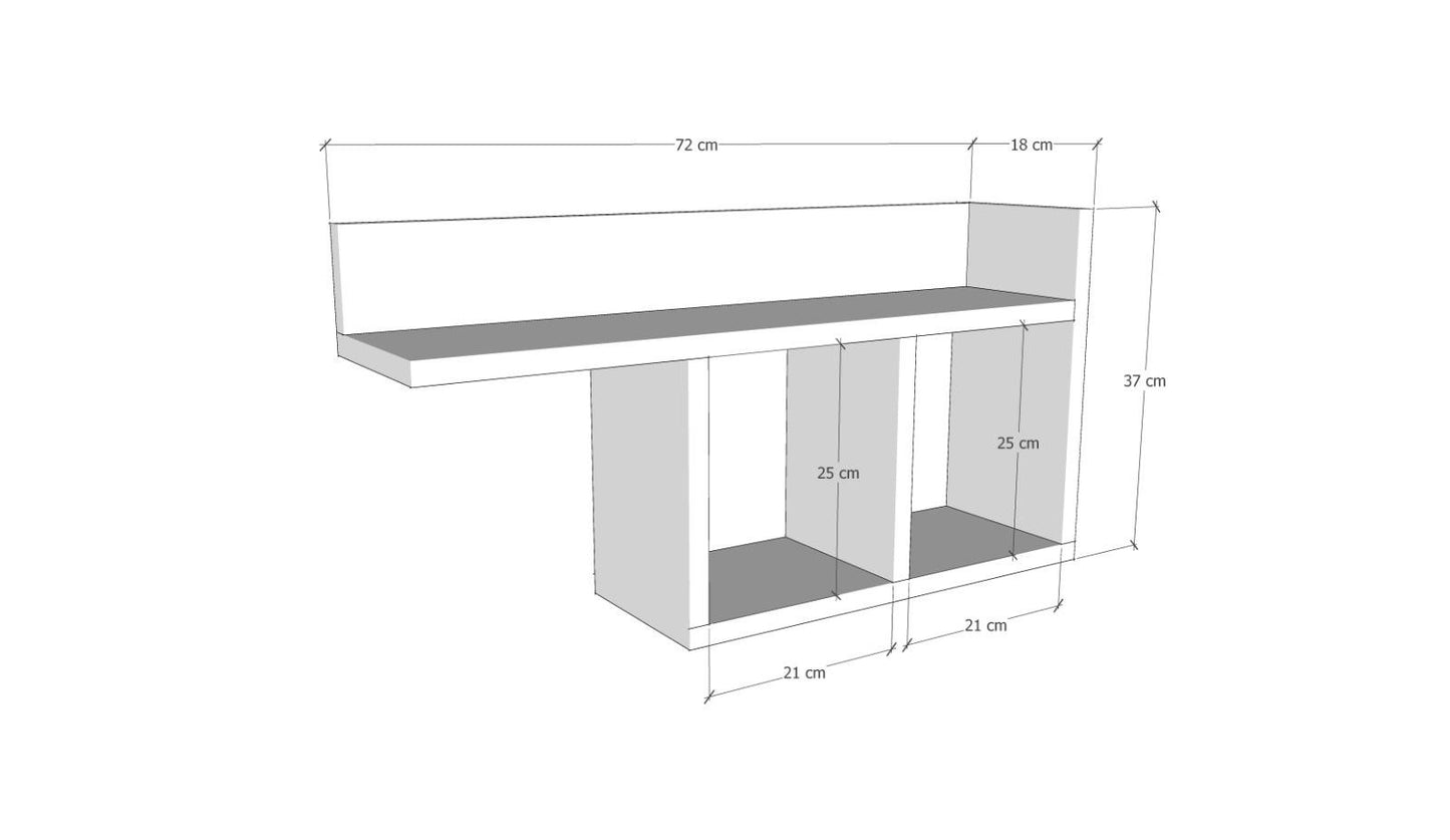 Zidna polica, Antracit, Room - Anthracite