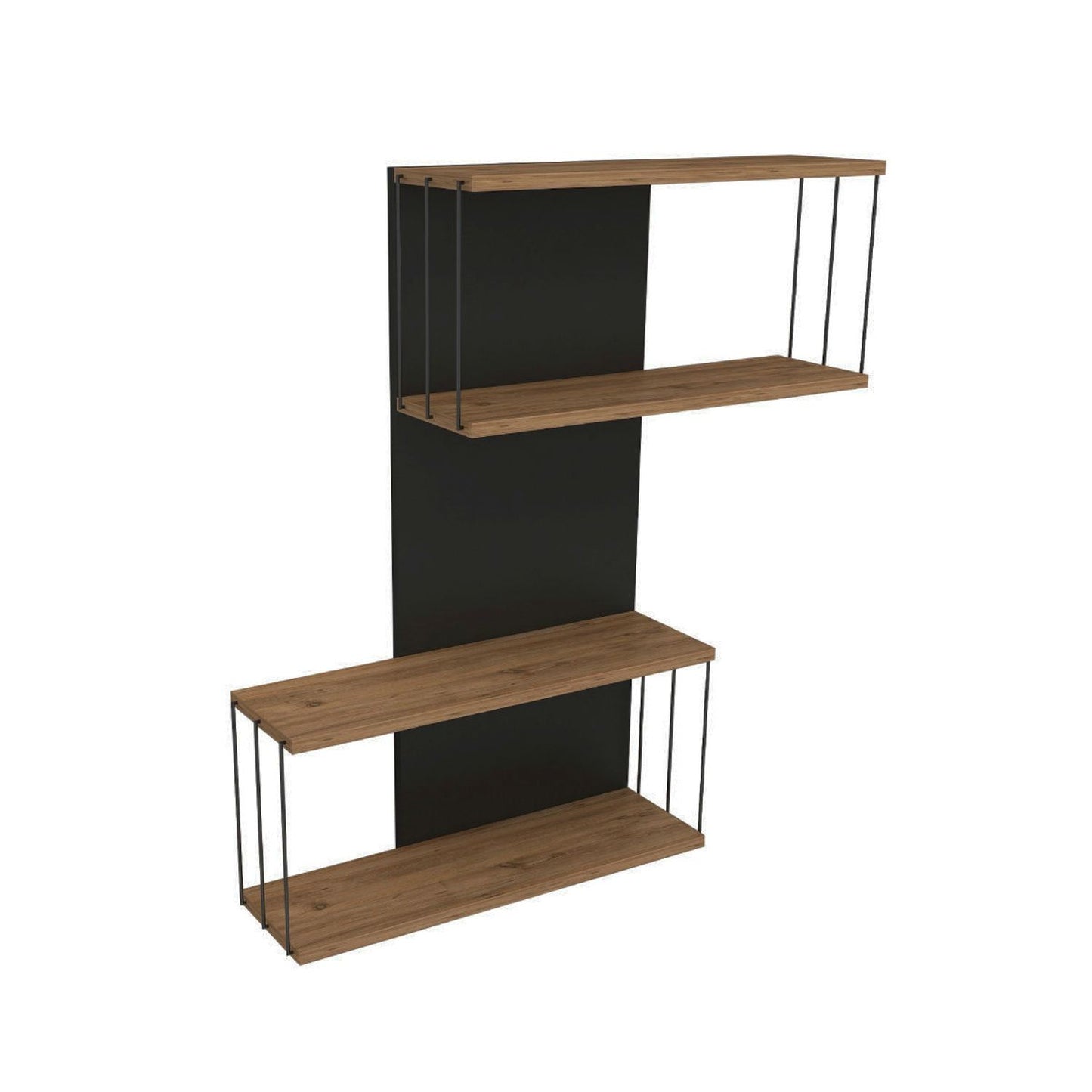 Zidna polica DESTAN , Destan - Anthracite, Pine