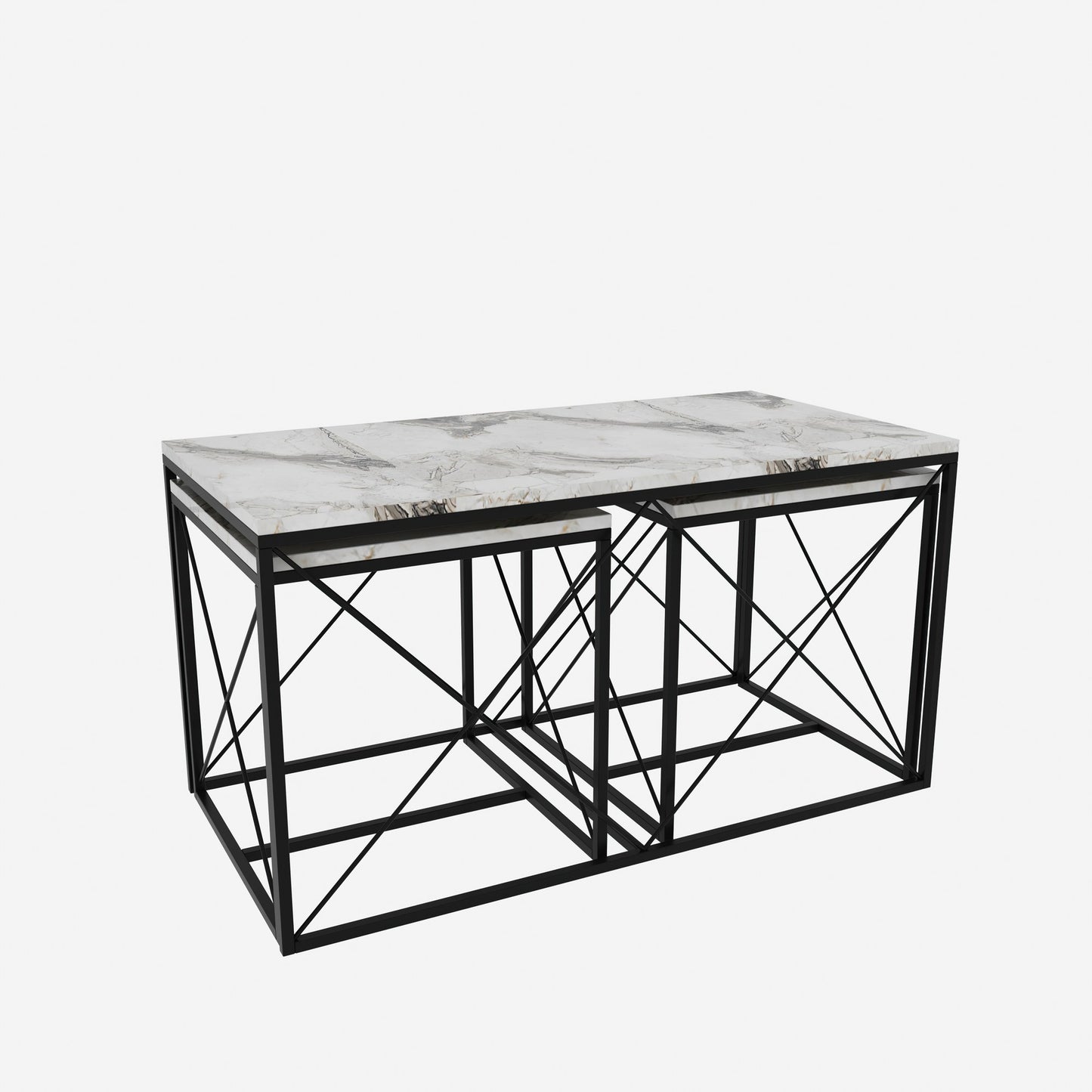 Set stola za kavu, Defne - White Marble