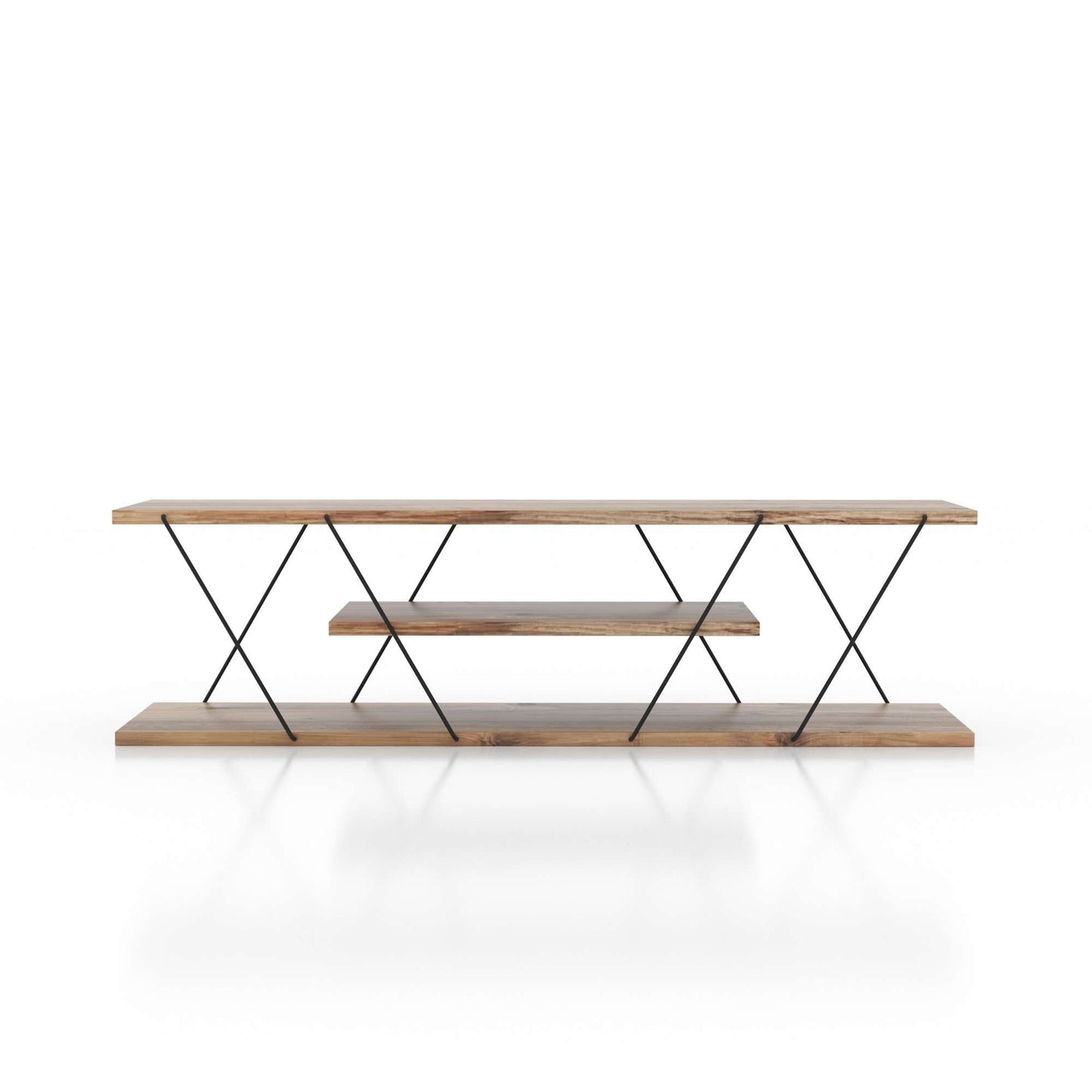 Tv komoda CANAZ lješnjak, Canaz - Black, Walnut