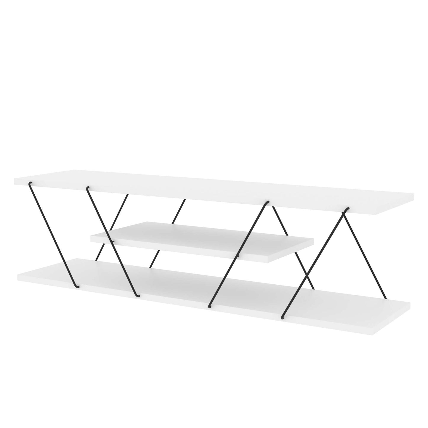Polica za TV CANAZ, Canaz - White, Black