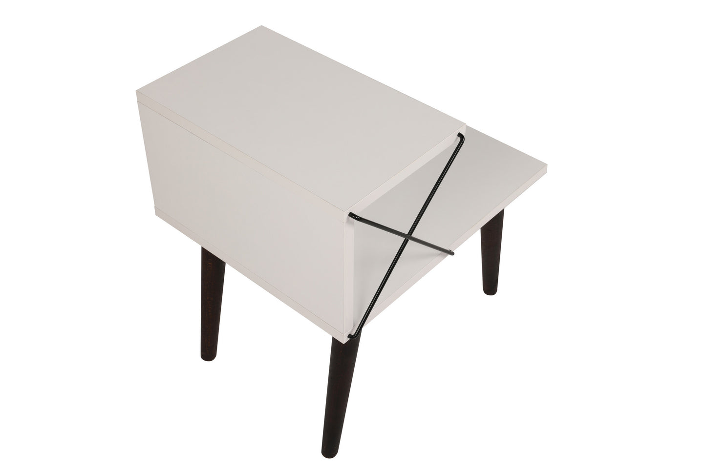 Noćni ormarić, Bijela boja, Cross - White