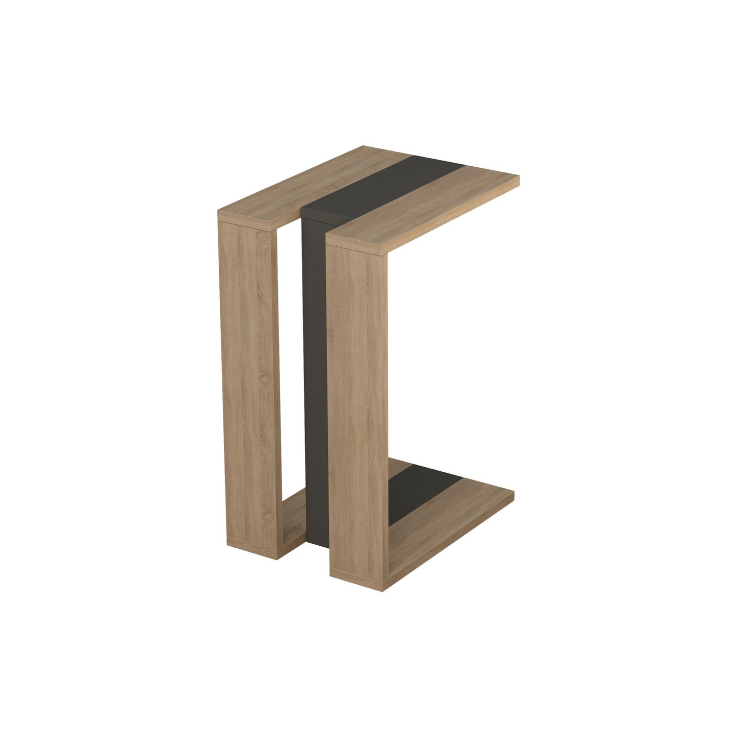 Pomoćni stol, hrast Antracit, Muju - Oak, Anthracite, Oak