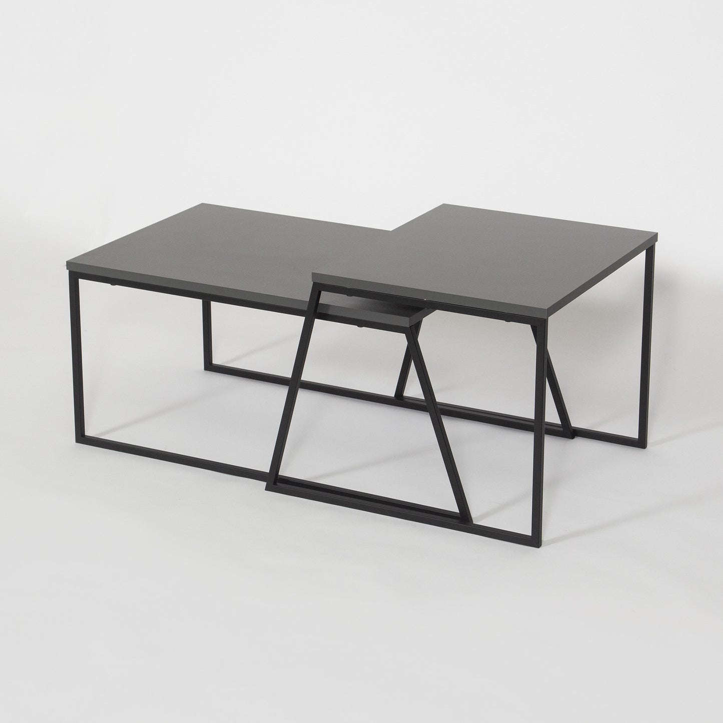 Set stolića za kavu, Antracit Crno, Pal Orta Sehpa - Anthracite