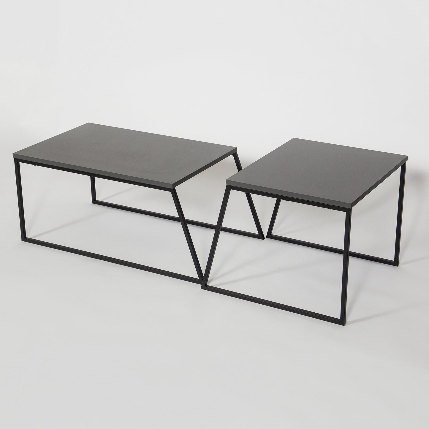 Set stolića za kavu, Antracit Crno, Pal Orta Sehpa - Anthracite