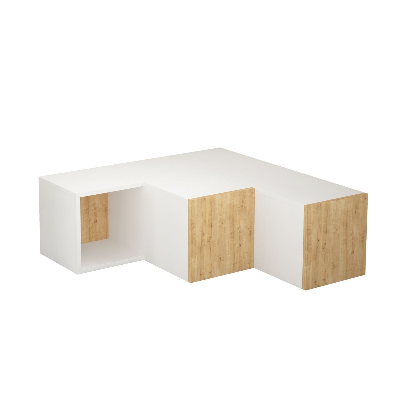 Stalak za televizor, Bijela boja hrast, Compact - White, Oak