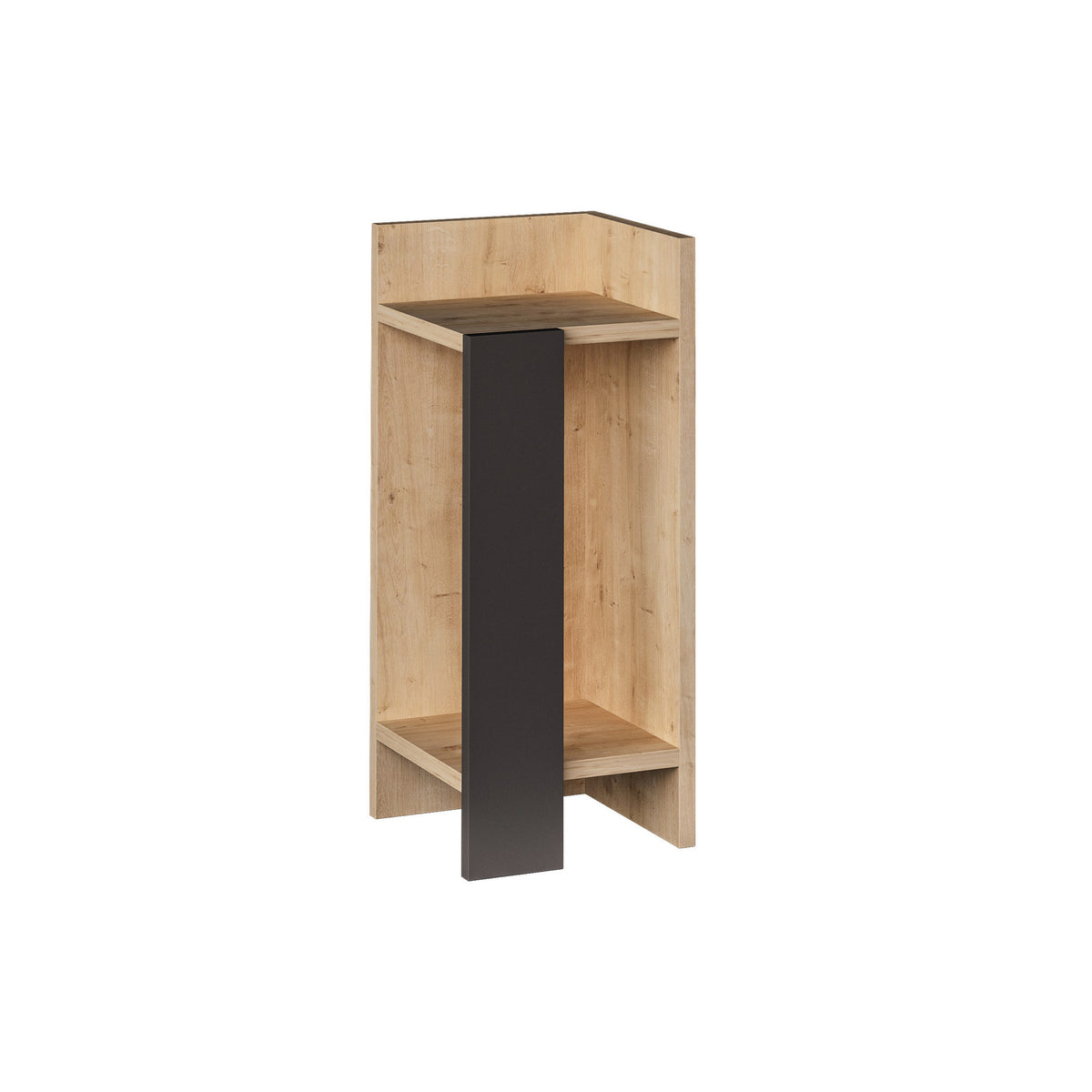 Noćni ormarić, hrast Antracit, Elos Right - Oak, Anthracite