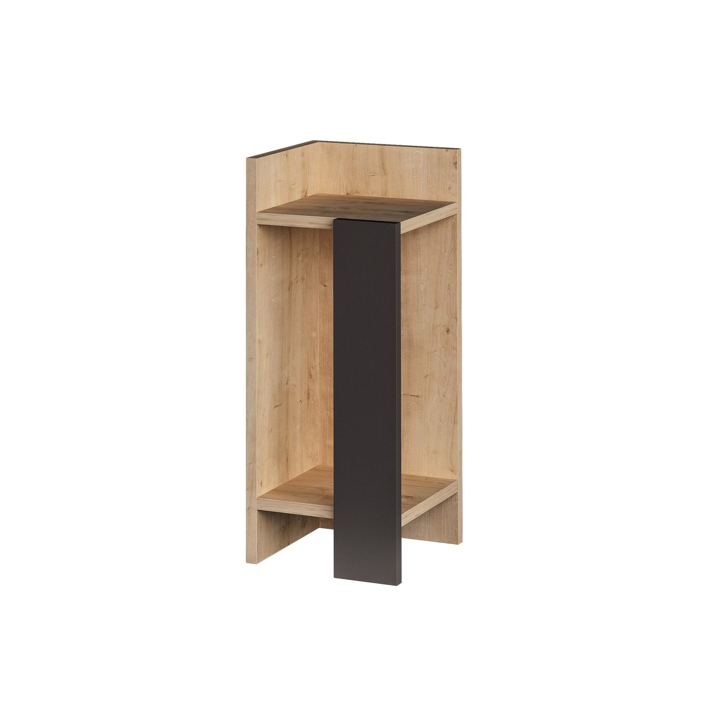 Noćni ormarić, hrast Antracit, Elos left - Oak, Anthracite