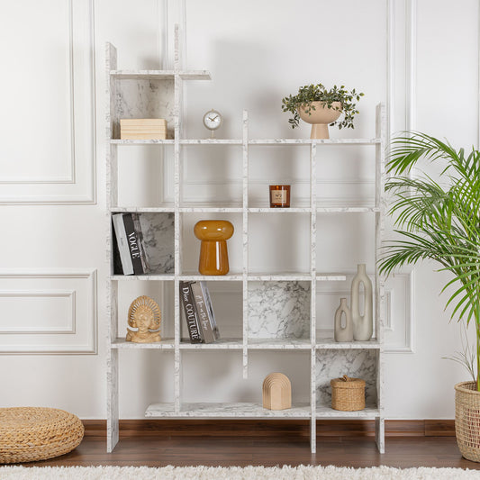 Polica za knjige Manco - Carrara Marble