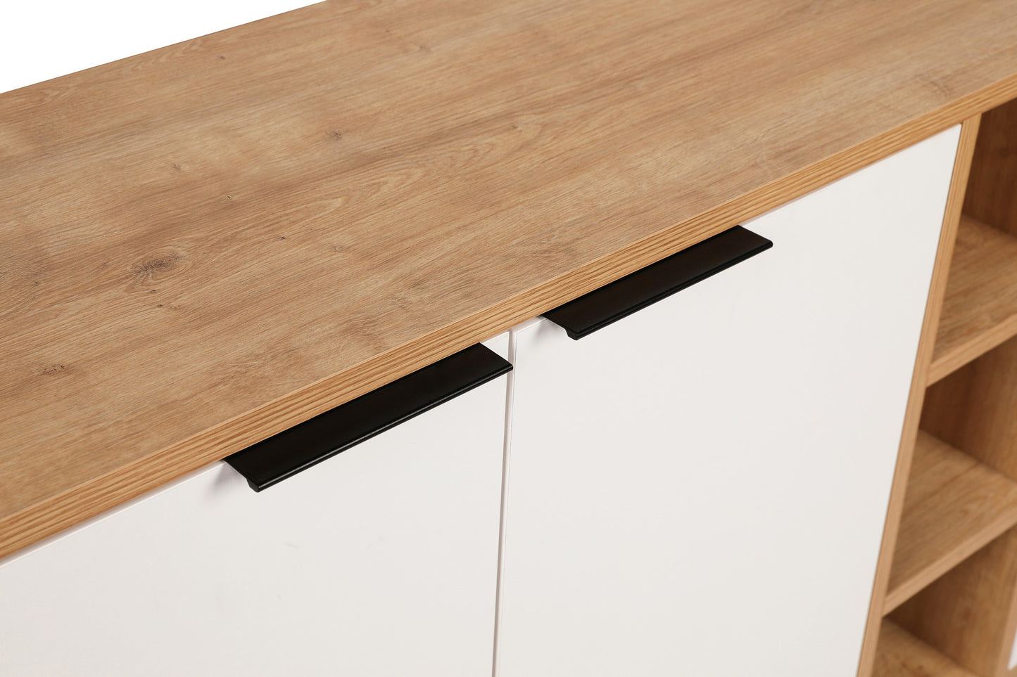 Komoda, hrastBijela boja, Clara Console - Oak, White