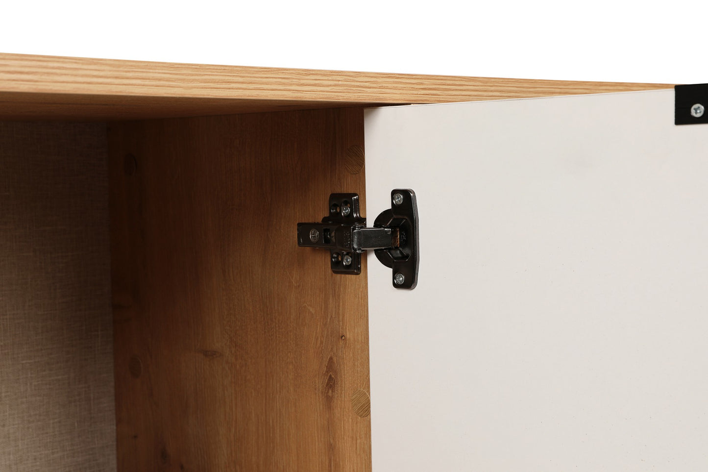 Komoda, hrastBijela boja, Clara Console - Oak, White