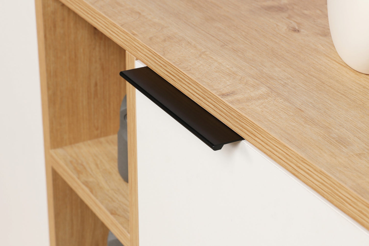 Komoda, hrastBijela boja, Clara Console - Oak, White
