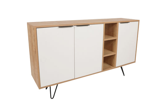 Komoda, hrastBijela boja, Clara Console - Oak, White