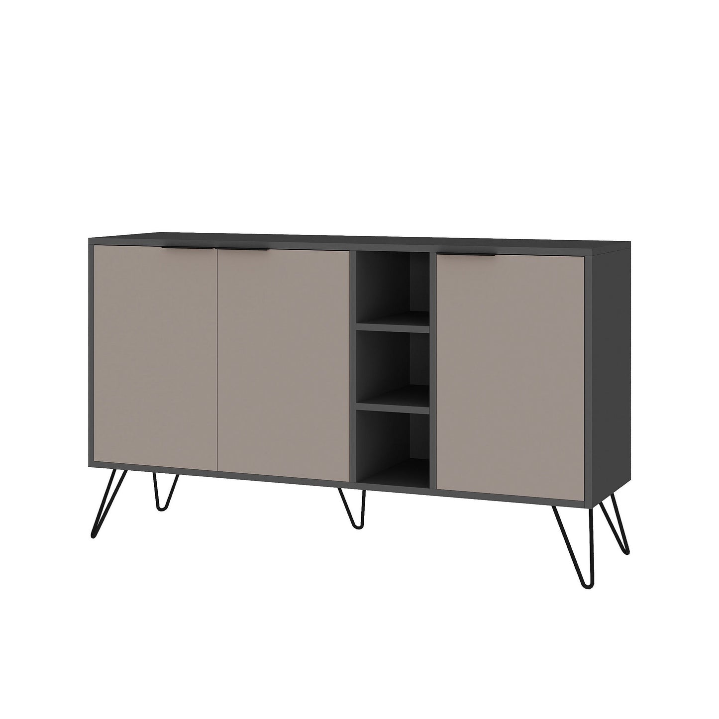 Komoda, AntracitSvijetlo smeđa, Clara Console - Anthracite, Light Mocha