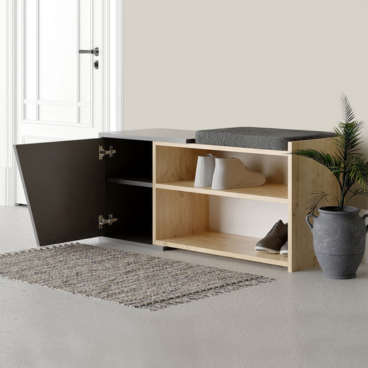 Ormarić za cipele, hrast Antracit, Fiona - Oak, Anthracite