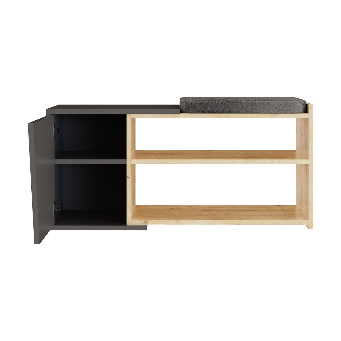 Ormarić za cipele, hrast Antracit, Fiona - Oak, Anthracite