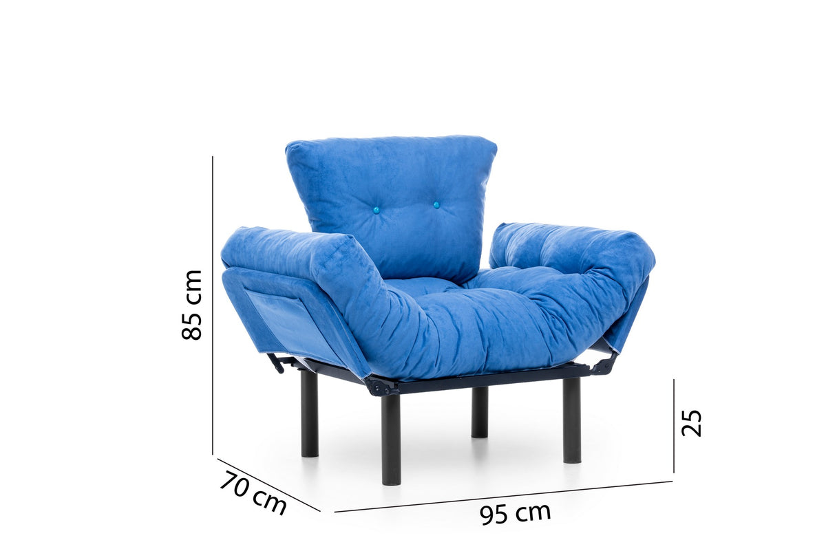 Fotelja, Plava, Nitta Single - Plava