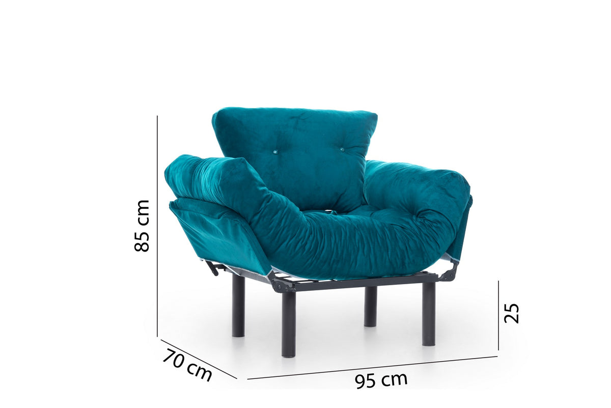 Fotelja, Petrol Green, Nitta Single - Petrol Green
