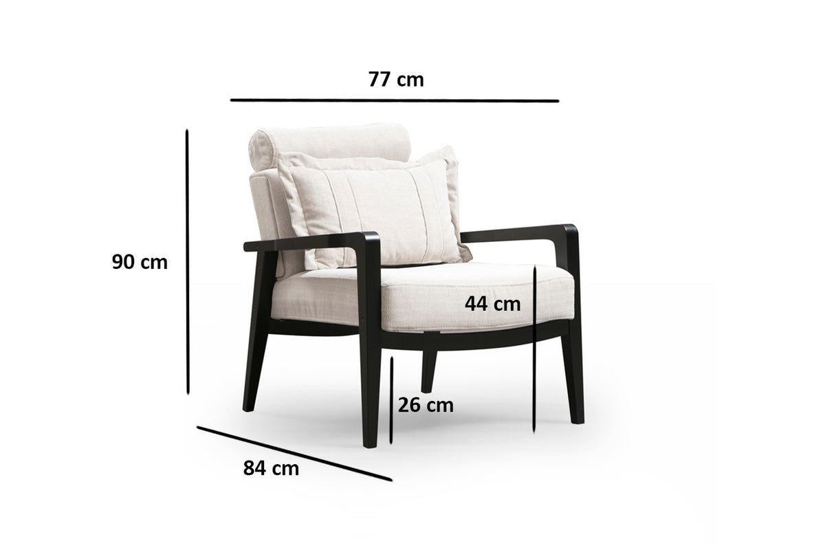 Fotelja s krilima APOLLO bež, Apollo - Cream