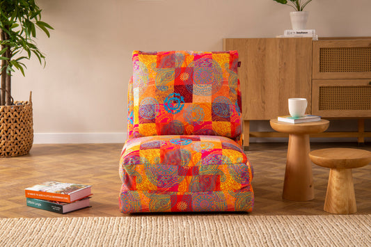 Fotelja na razvlačenje, Višebojno, Taida 1 - Seater - Patchwork