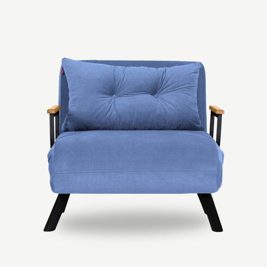 Fotelja na razvlačenje, Plava, Sando Single - Blue