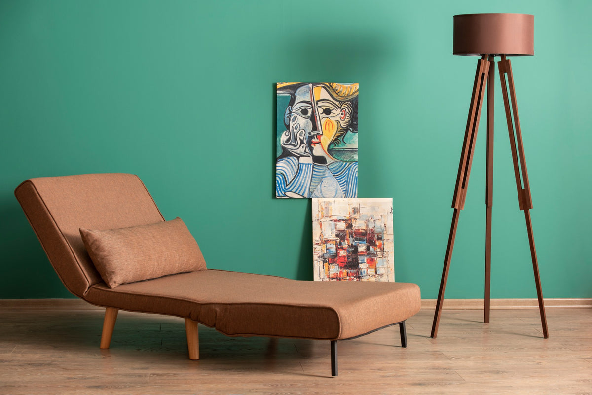 Fotelja na izvlačenje, smeđa, Folde Single - Brown