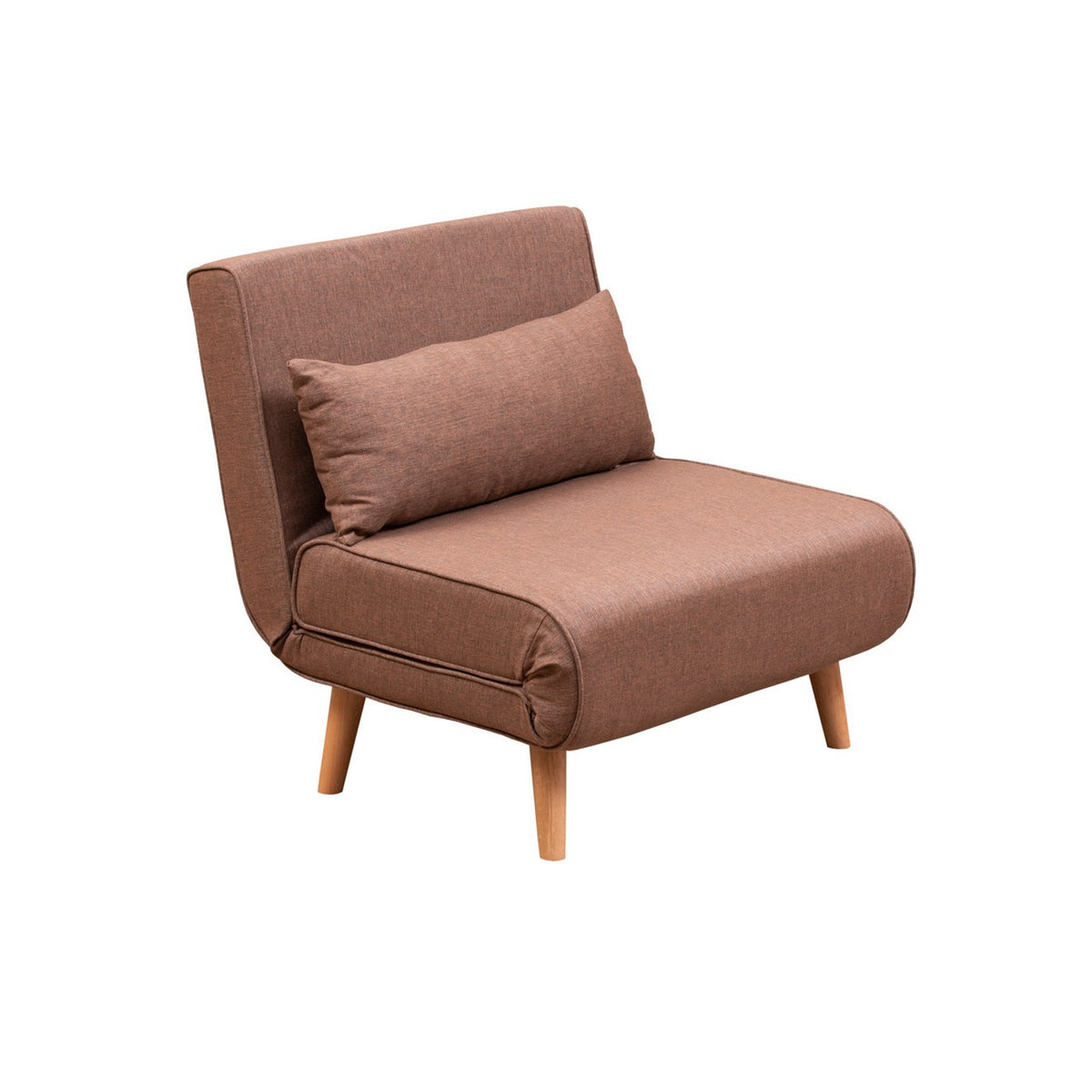 Fotelja na izvlačenje, smeđa, Folde Single - Brown